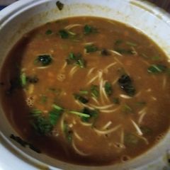 A picture of Masala corn chowmin soup.