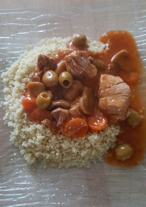 Une photo de Sauté de porc aux olives et champignons au Cookeo ou faitout