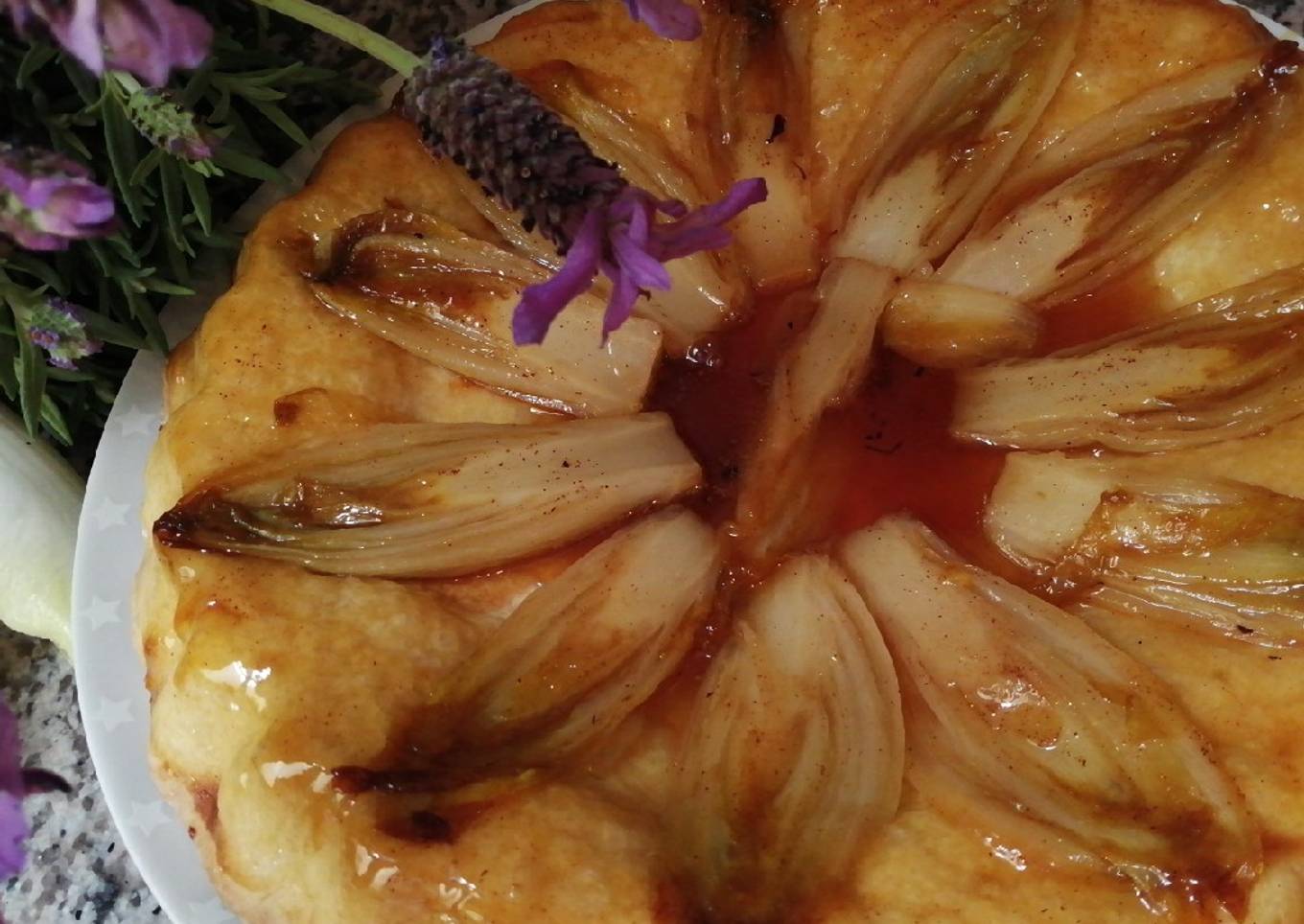 Tatin d'endives miel vinaigre balsamique