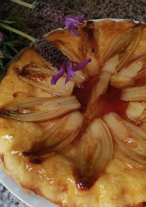 Une photo de Tatin d'endives miel vinaigre balsamique