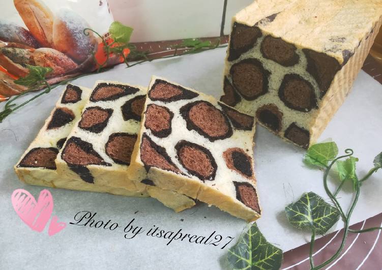 Roti tawar motif leopard