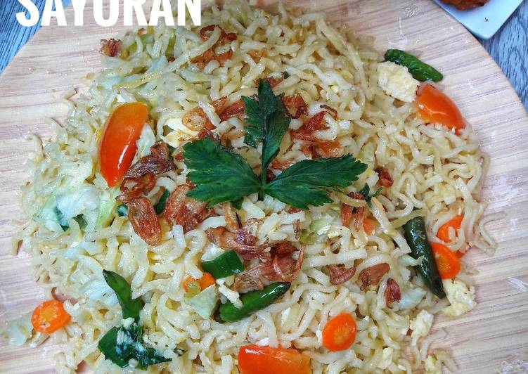 Resep 3. Mie Goreng Sayuran #Rabubaru, Enak Banget