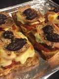 Pizza en tostones (pasaboca)