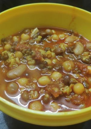 A picture of Mixed Sprouts Sabji.
