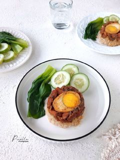 Foto resep Nasi Tim Ayam Jamur