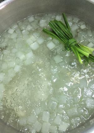 Hình của món Nha đam hạt chia.