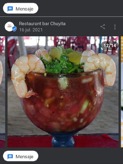 Una foto de Cóctel de camarones frío