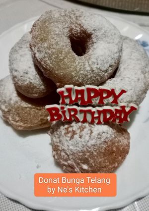 Foto resep Donat Fiber Creme Bunga Telang