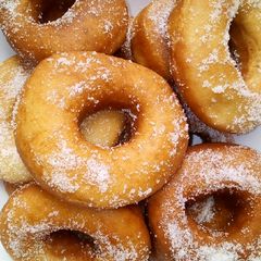 Soft and fluffy doughnuts A picture of Soft and fluffy doughnuts.