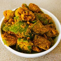 Capsicum Besan Sabji A picture of Capsicum Besan Sabji.