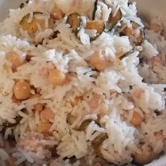 A picture of Store cupboard left over rice salad.