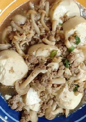 Foto resep Egg tofu shimeiji daging cincang