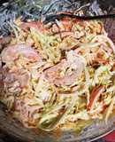 Ensalada de surimi y camarones