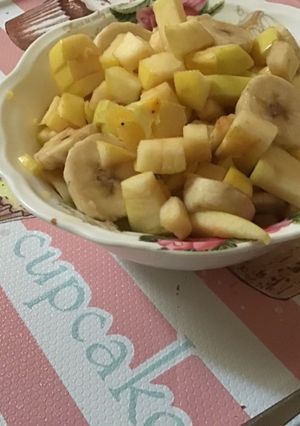 صورة لوصفة سلطة فواكه.....🍏🍊🍌