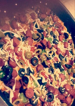 صورة لوصفة بيتزا الخضار