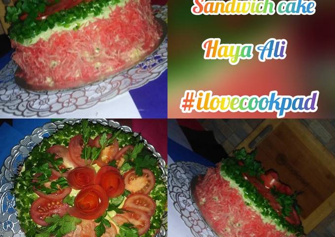 Recipe of Homemade Green chicken sandwich cake