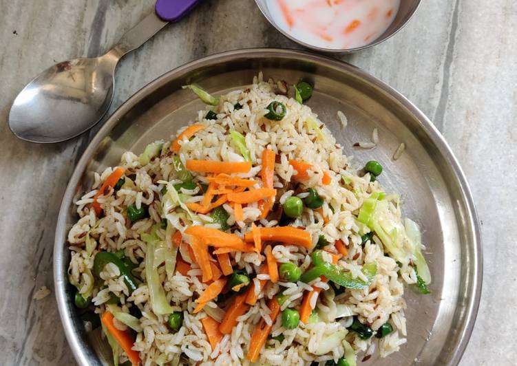 White vegetable pulao