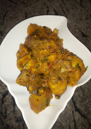 A picture of Unripped plantain porridge.