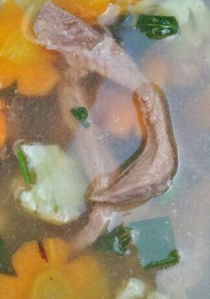 Foto resep Soup of worm meat