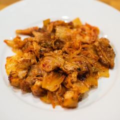 A picture of Stir-fried kimchi and pork.