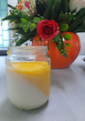 Hình của món Thạch xoài cốt dừa.