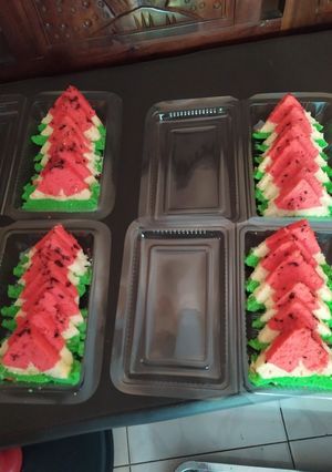 Foto resep Bolu semangka lezat gurih