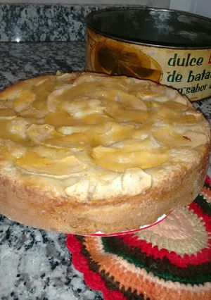 Una foto de Torta de manzana "falsa" invertida MUY FÁCIL
