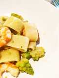 Calamarata di cavolo romanesco e mazzancolle