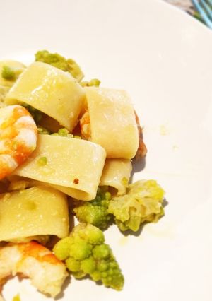 Foto di Calamarata di cavolo romanesco e mazzancolle