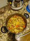 Spicy Chicken,Vegetable, and Barley soup