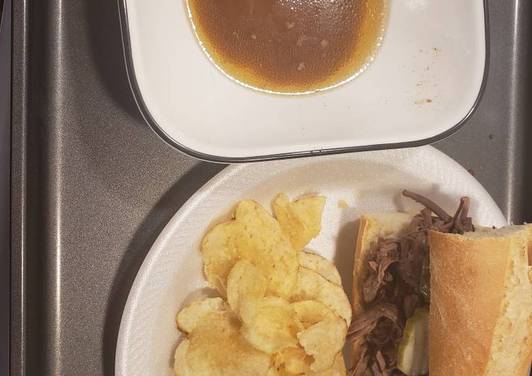 Recipe of Quick Easy Peasy French Dip Sandwiches in the Crockpot