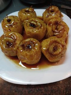 Una foto de Manzanas asadas al microondas
