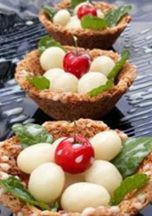 वर्मिसिली टार्ट विद मिल्की बॉल(Vermicelli Tart with milky ball recipe in hindi) रेसिपी मुख्य फोटो