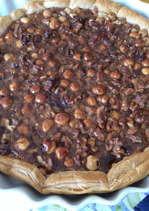 Une photo de Tarte aux noix/noisettes