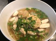 A picture of pho broth