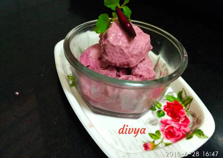 Hung curd beetroot ice-cream