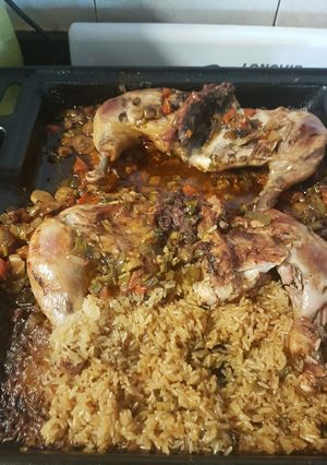 Una foto de Arroz con pollo diferente