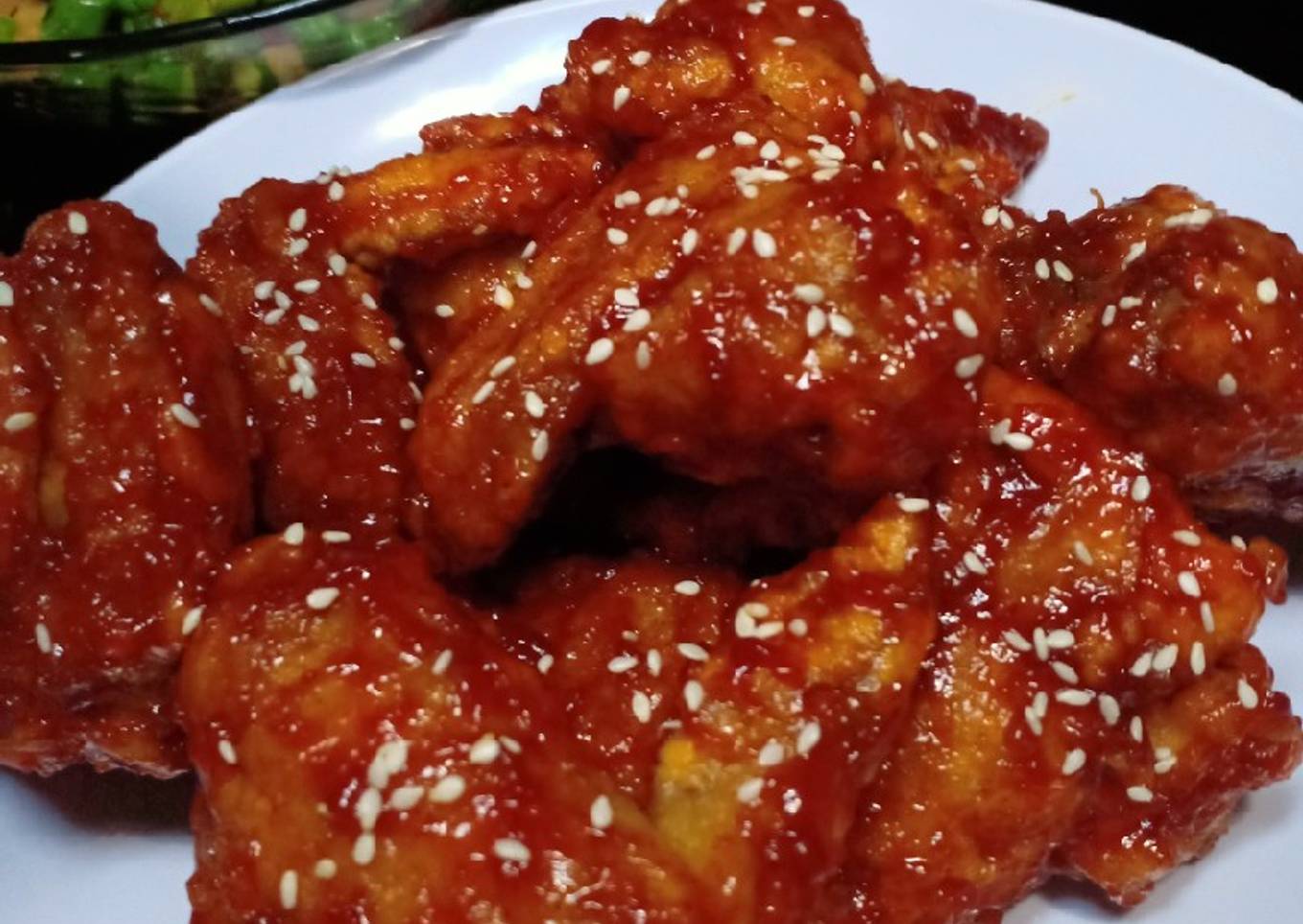 *Yangnyeom Tongdak (Korean Fried Chicken)