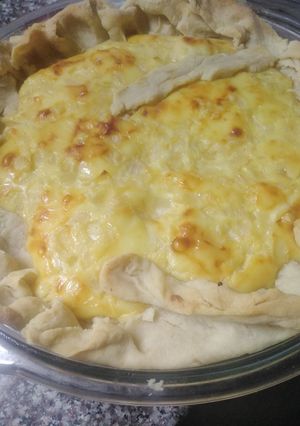 Una foto de Tarta de queso y cebolla