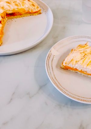 Une photo de Tarte mangue-passion meringuée