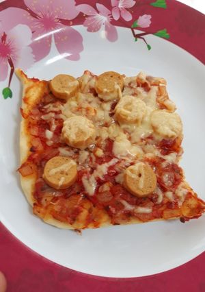 Foto resep Pizza topping sosis & keju quick melt