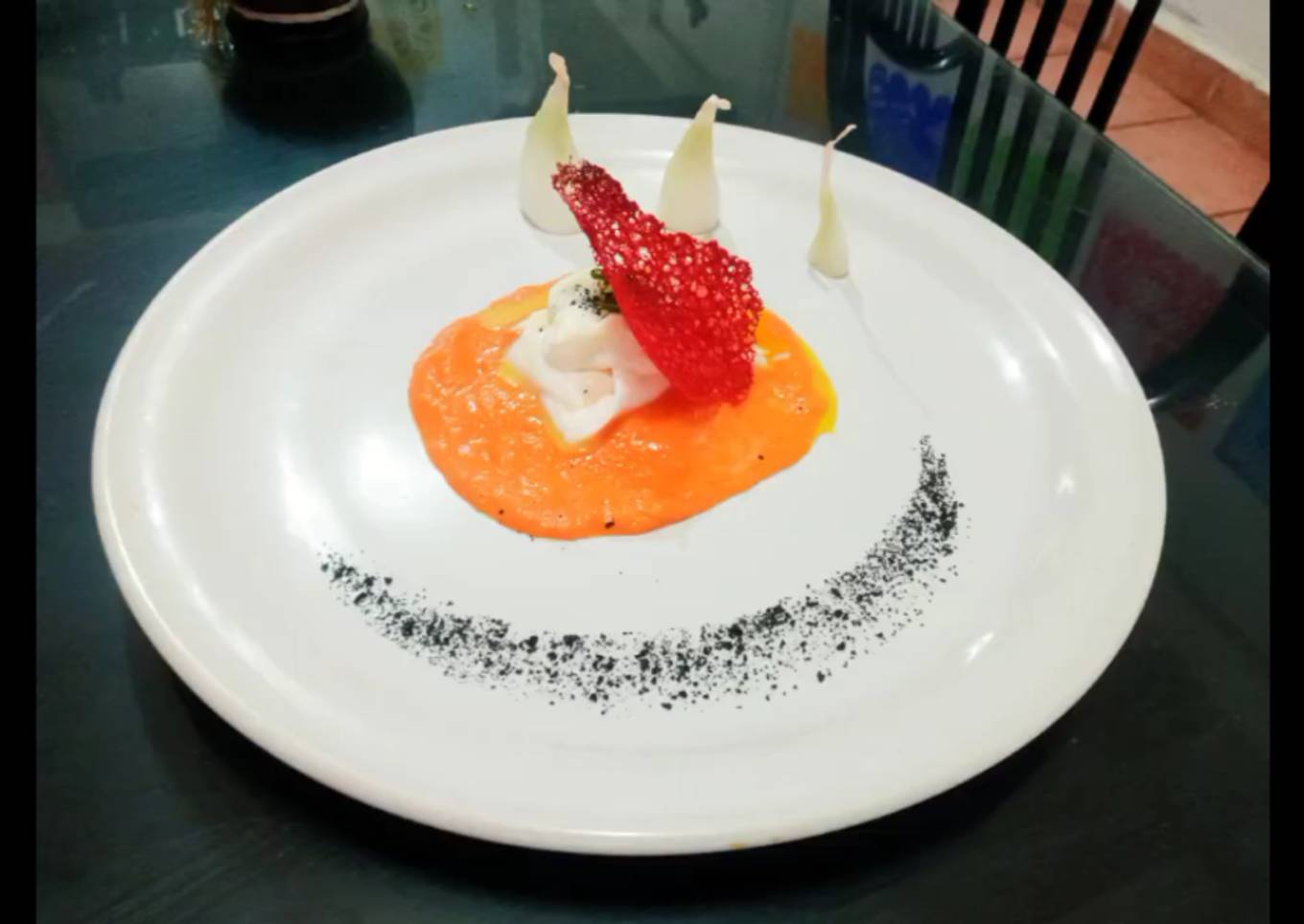 Deconstrucción de Huevos a la Mexicana