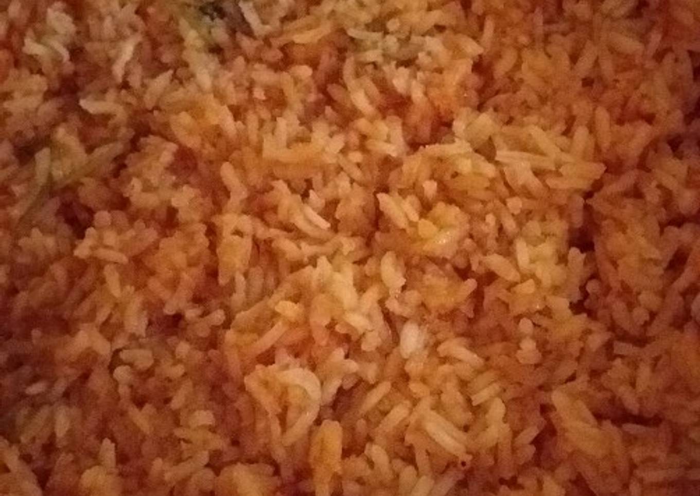 Arroz rojo como el de mi tía Muchi