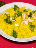 மஞ்சள் குங்குமப்பூ நறுமணம் கூடிய புலவ் (fragrant rice recipe in tamil)