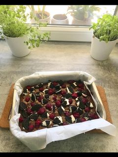 Oreós-málnás brownie recept fotója