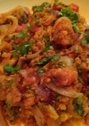 A picture of Besan Bhurji.#anniversary.. Post 30.