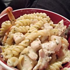 Chicken and Shrimp Lemon Alfredo A picture of Chicken and Shrimp Lemon Alfredo.