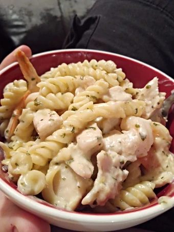 Simple Way Make Recipe Chicken and Shrimp Lemon Alfredo that is Delicious, Tasty}