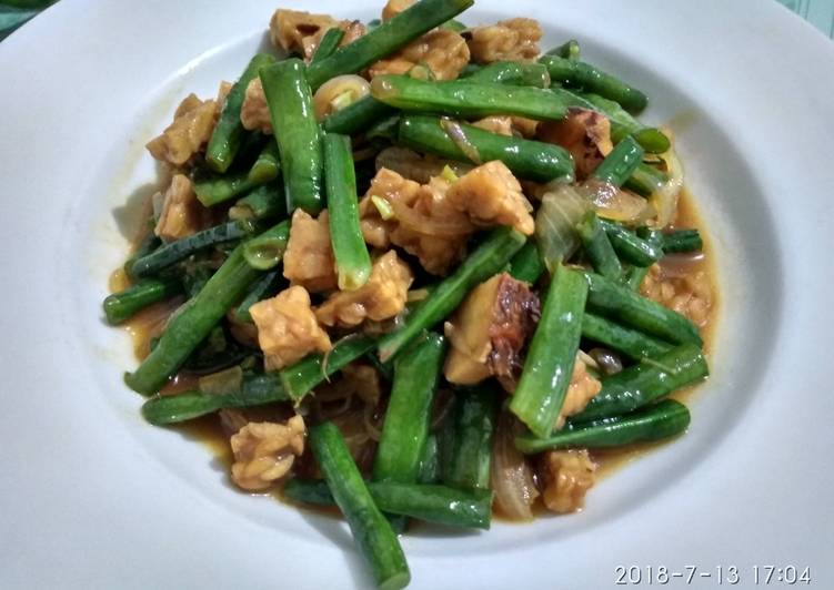 Resep Tumis kacang panjang saus tiram Anti Gagal