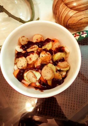 A picture of Italian sausage salad.